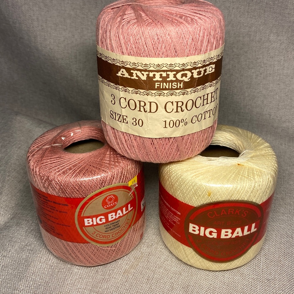 Pink and Cream Crochet Thread Set (new) - Picture 10 of 10